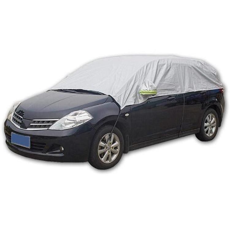 Blue Color Waterproof Dust Proof Wholesale Half Car Cover with Elastic Cord