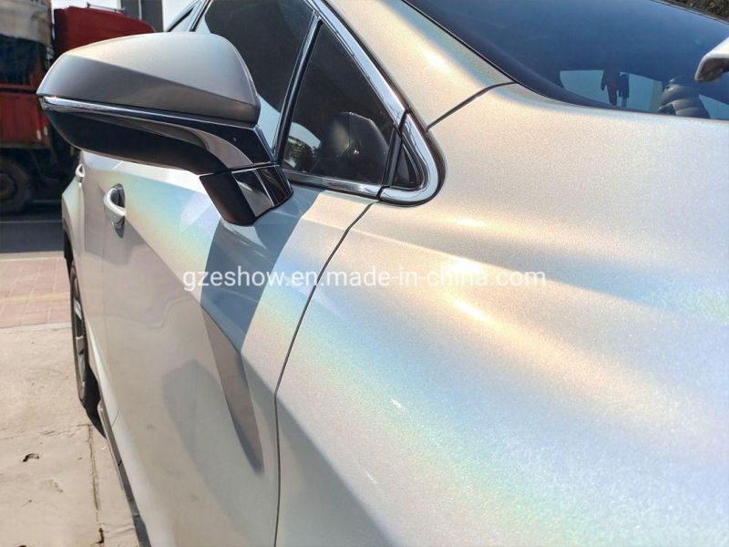 Laser Chrome White Car Wrapping Vinyl Film