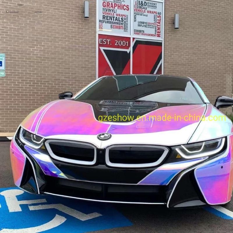 Rainbow White Car Vinyl Wrapping Film