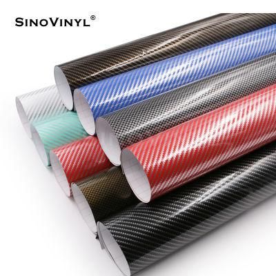 SINOVINYL PVC 2D Carbon Fiber Vinyl Car Vehicle Body Sticker Wraps