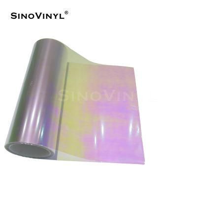 SINOVINYL Special 0.3X9M Pink Fluorescent Yellow Dark Blue Popular Selling Vinyl Roll Chameleon Color Change Car Headlight Vinyl Film