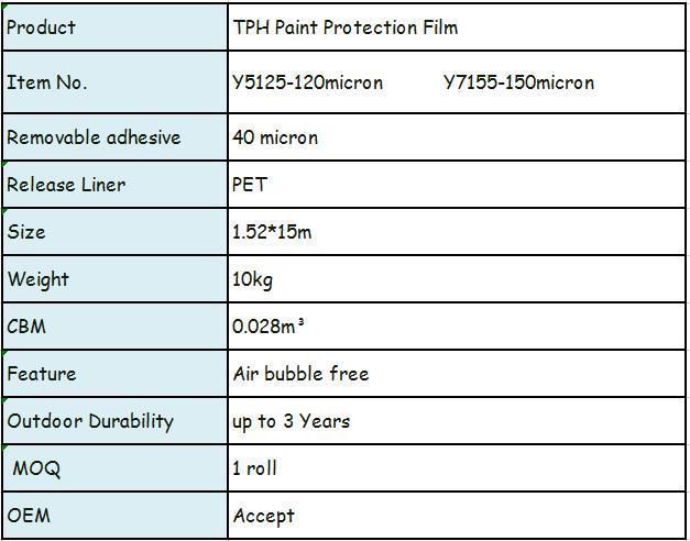 Heat Healing Ppf Paint Protection Film Car Paint Protection Film