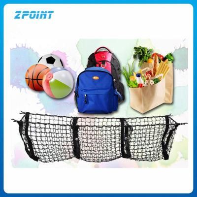 Car Accessory Trunk Mesh Storage with 3 Pockets