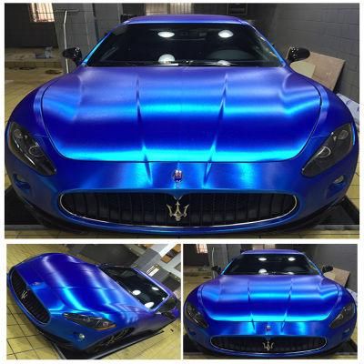 Brushed Matte Chrome Car Wrap Vinyl Foil with Air Ducts