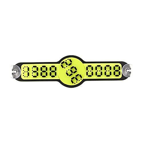 DIY Car Sticker Phone Number Plates with Suckers, Temporary Parking Card for Luminous Car Car Styling Blue