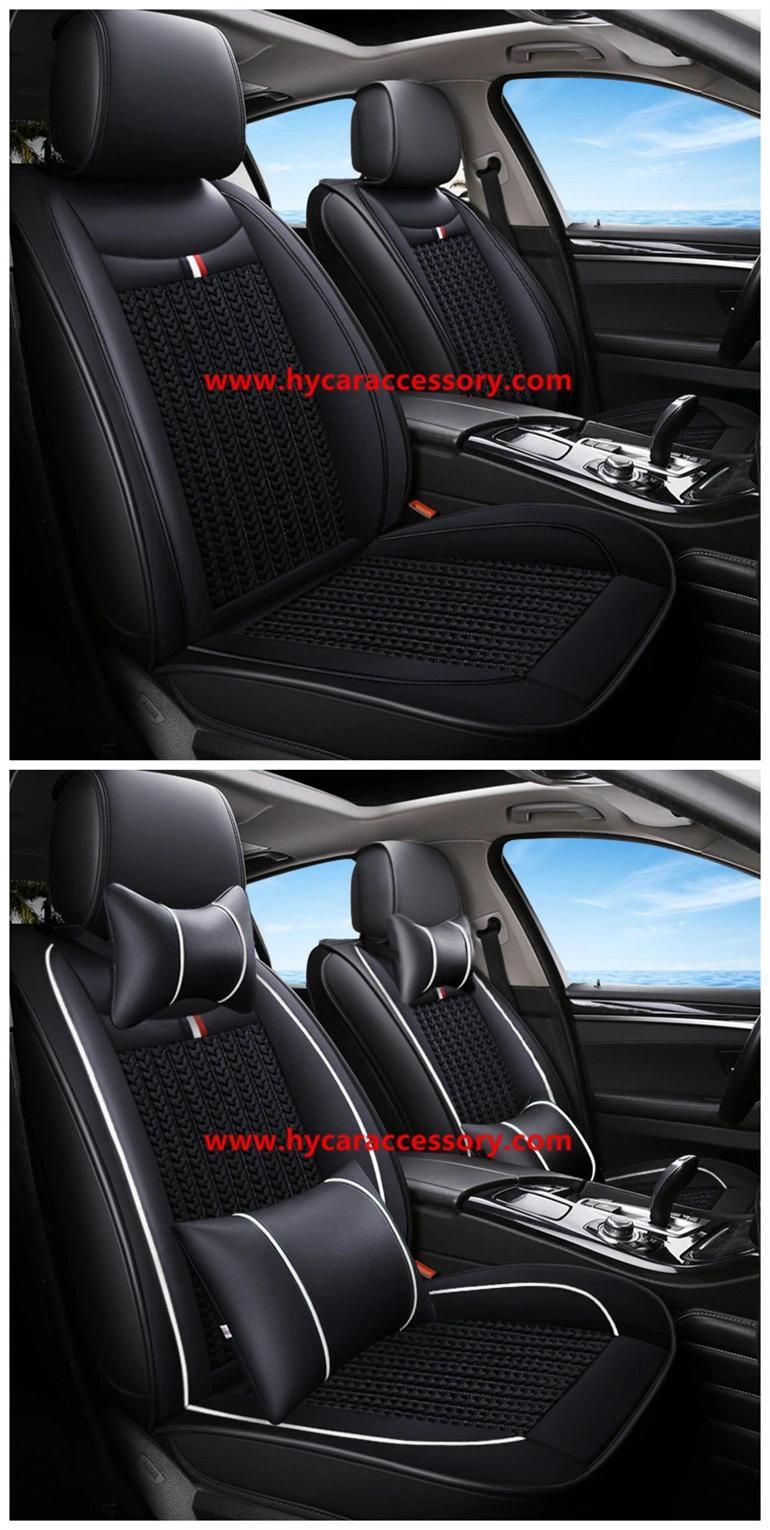 Car Decoration Auto Accessories   Luxury Seat Cushion Universal Leather Ice Silk Auto Car Seat Cover