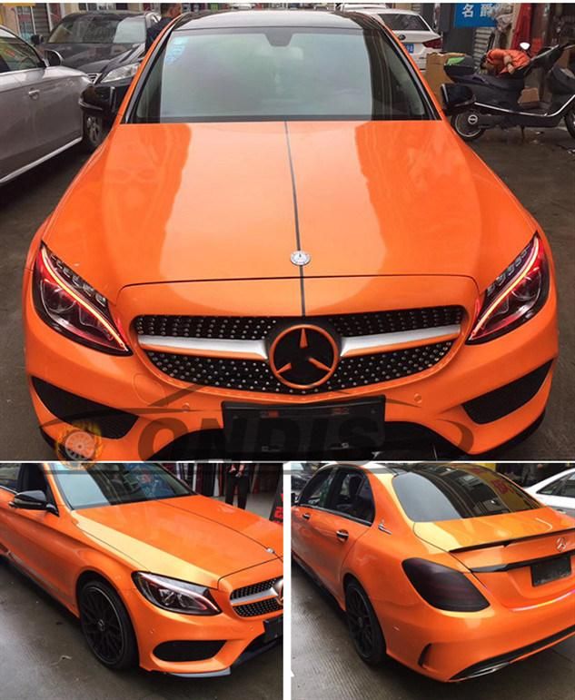 Magic Gold Orange Car Color Change Vinyl Film Air Bubble Free