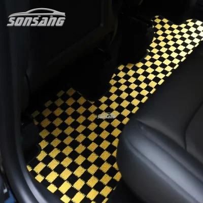 Sonsang Manufacturer Customize Checkered Design Antislip Mat Car for Tesla Model 3