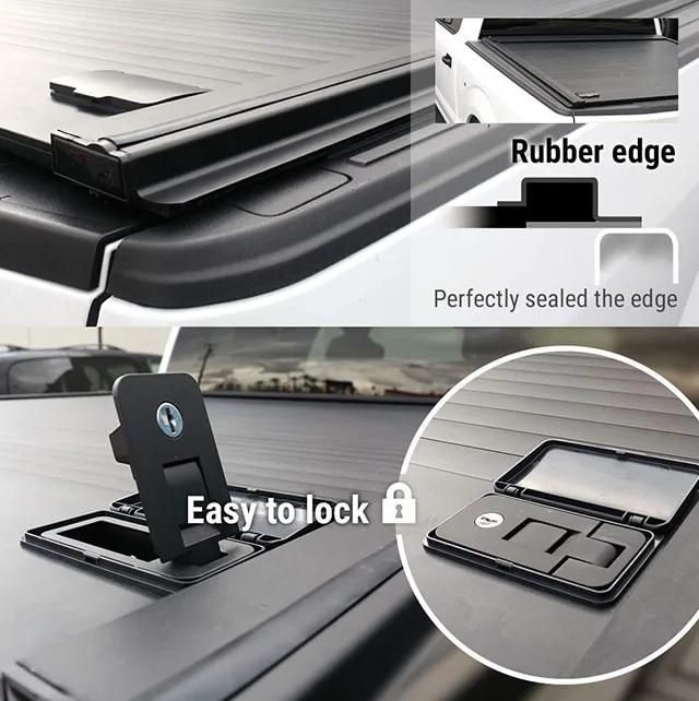 PVC Black Roll up Tonneau Cover 2007-2018 Toyota Tundra 8f Pickup Roll up Tonneau Cover Soft Roll up Tonneau Cover for Pick up