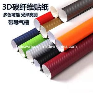 3D Carbon Fiber Vinyl Film Car Stickers Waterproof Car Wrap Auto Vehicle Detailing Car Accessories Motorcycle