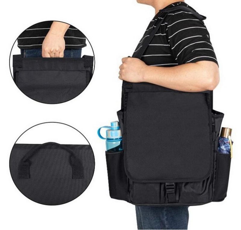 Hot Car Trunk Backseat Storage Bag Adjustable Shoulder Strap Car Front Seat Organizer with Lid Cover