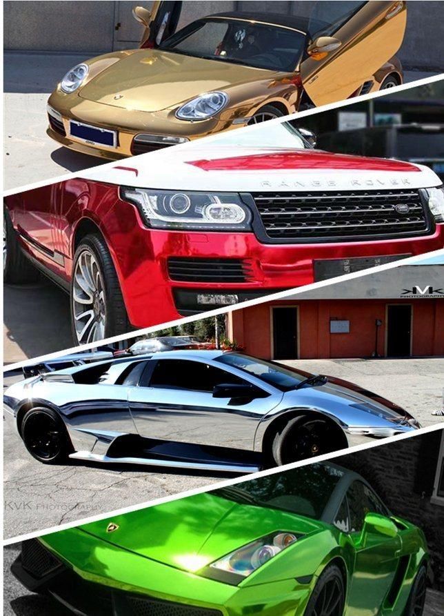 Guangzhou Factory Full Car Body Decoration Stretchable Mirror Chrome Car Wrap Film Car Wrap Color Change Vinyl Film Decoration