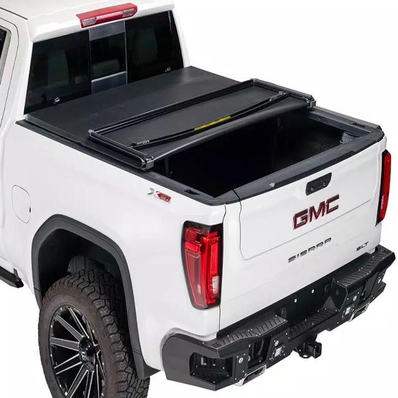 Low Profile Truck Bed Cover Hard Folding Tonneau Cover Fit for 2014-2018 Gmc/Sierra 1500 5.8 FT