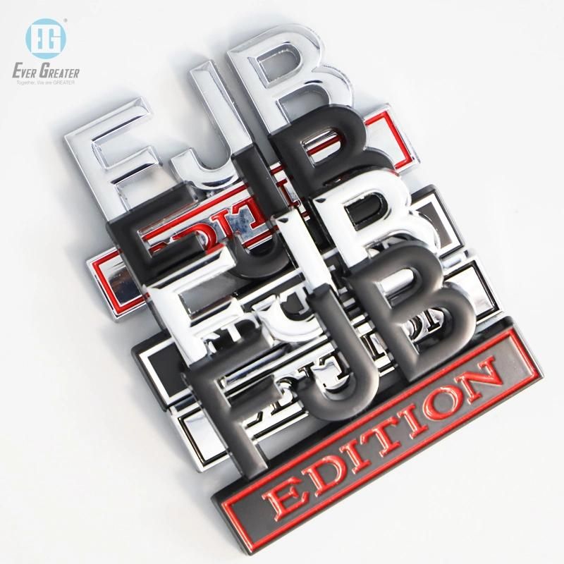 Fjb Car Plastic Emblem Logo Sticker with Over 25 Years Experience and ISO Certs