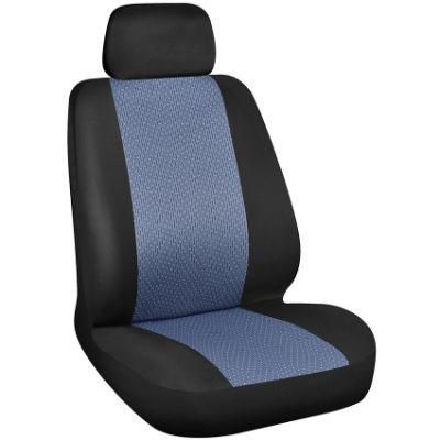 Classic Polyester Breathable Leather Car Seat Covers in Blue Gray