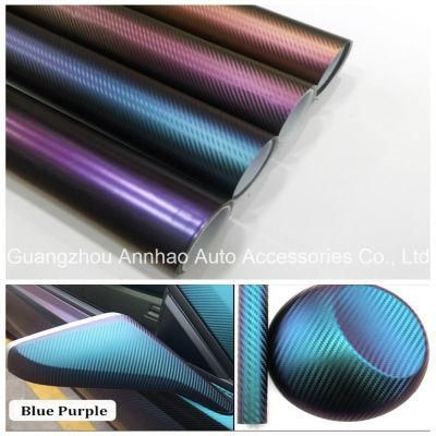 Car Body Color Changing Film Carbon Fiber Chameleon Vinyl Wrap