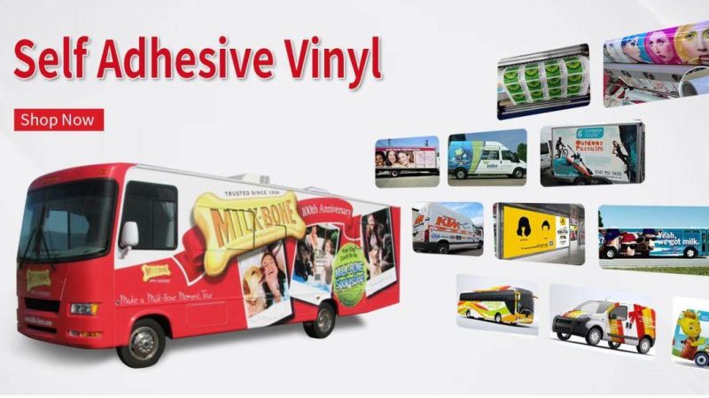 Poster Material Self Adhesive Vinyl Digital Printing Vinyl Sticker Vinyl Printable White PVC Self Adhesive Vehicle Wrapping Vinyl