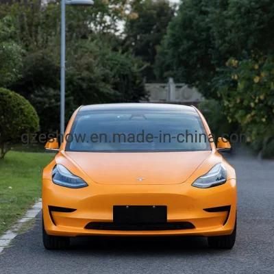 Metallic Orange Vehicle Wrapping Air Bubble Free Car Wrap Vinyl