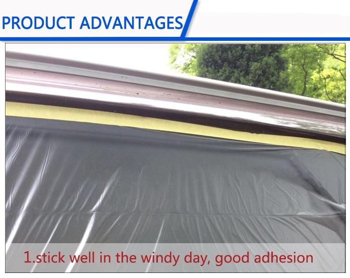 PE Zip Door Masking Film House Decoration Easy to Install