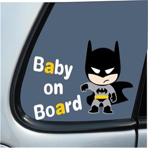 Custom Baby Rider on Board White Mini Car Sticker