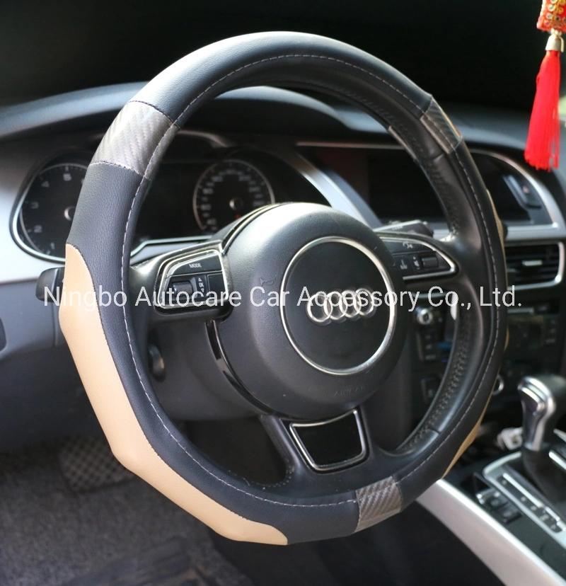 High Qulaity Leather Carbon Fiber PVC Steering Wheel Cover