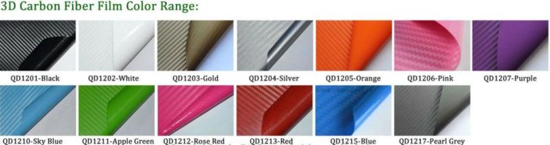 Removable Car Sticker 3D Carbom Fiber Wrap Film