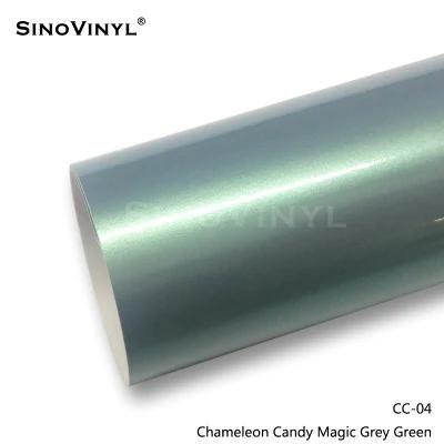 SINOVINYL Hot Sale Vinyl Color Change Film Chameleon Candy Gloss Car Wrapping Vinyl