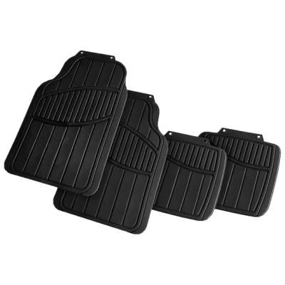 Left Right Driver Waterproof Car Mats 4 Piece All Weather Black Color Vehicle Universal PVC Rubber Car Floor Mat