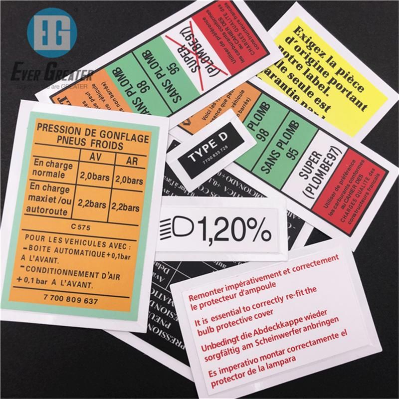 High Quality Attractive Safe Warning Notice Sticker Custom Reflective Warning Stickers