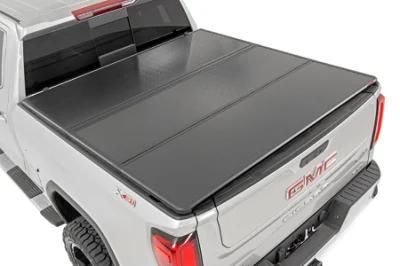 Hard Folding Truck Bed Cover Chevy Gmc Pickup 6.5 FT Bed, Auto Parts Tonneau Cover for Ford /RAM/Tacoma/All Pickup Trucks