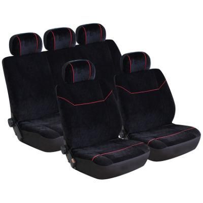 9PCS/Set Dense Velvet and Single Mesh Wellfit Car Seat Cover Set