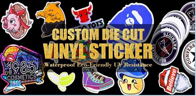 High Quality Die Cut Waterproof Uvproof Custom Stickers Printing