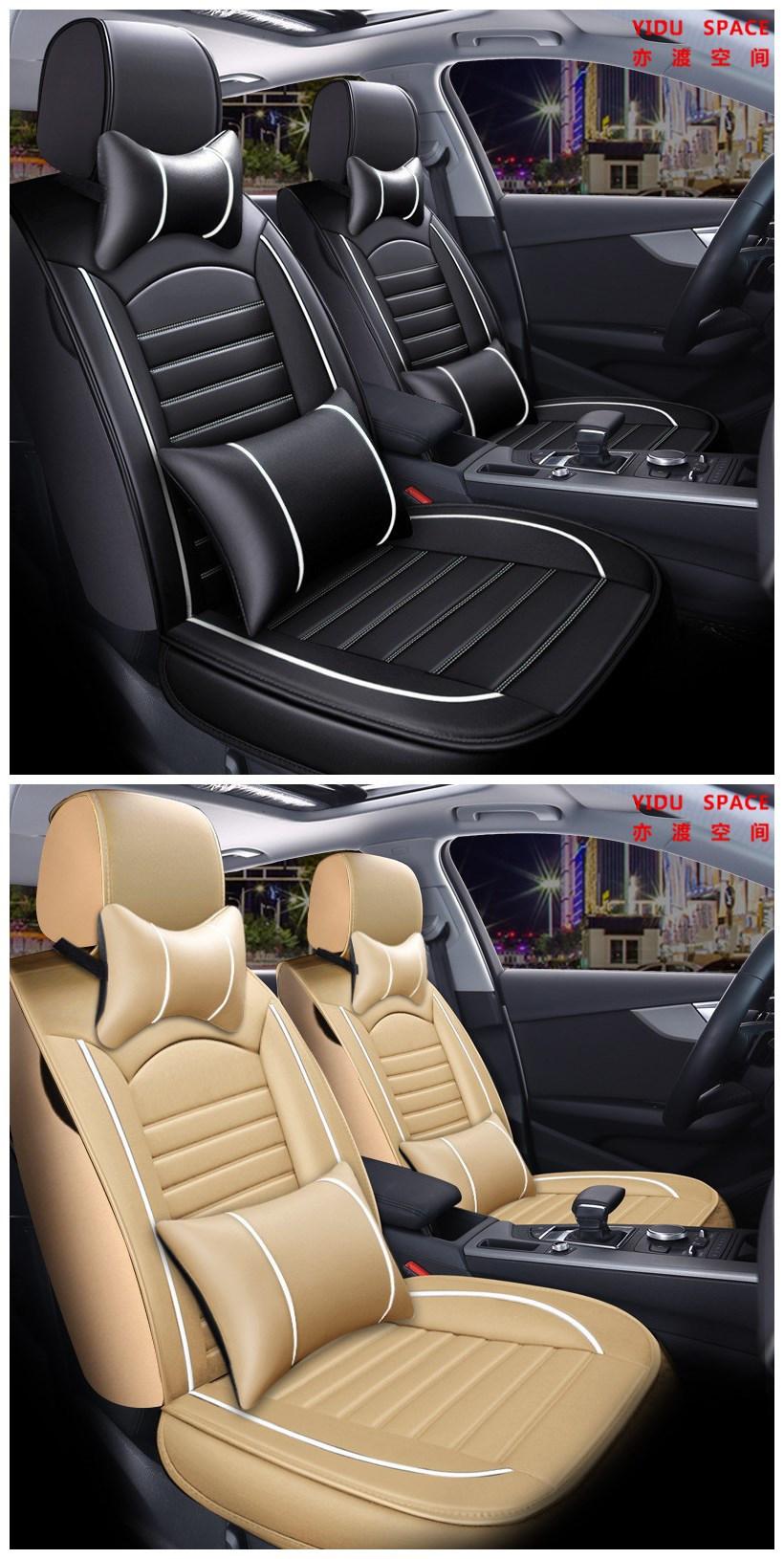 Car Accessories Car Decoration 360 Full Covered Car Seat Cushion Universal Luxury Black PU Leather Auto Car Seat Cover