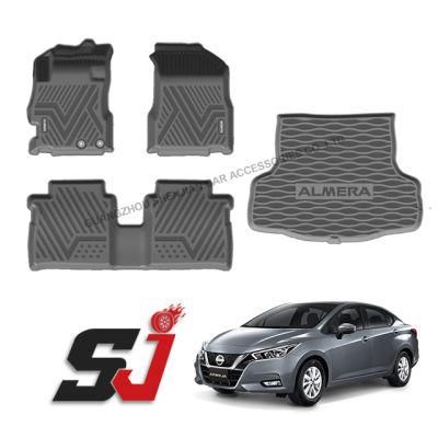 TPV Material Dustproof All Weather Car Mats for 2020-2021 Almera/Sunny