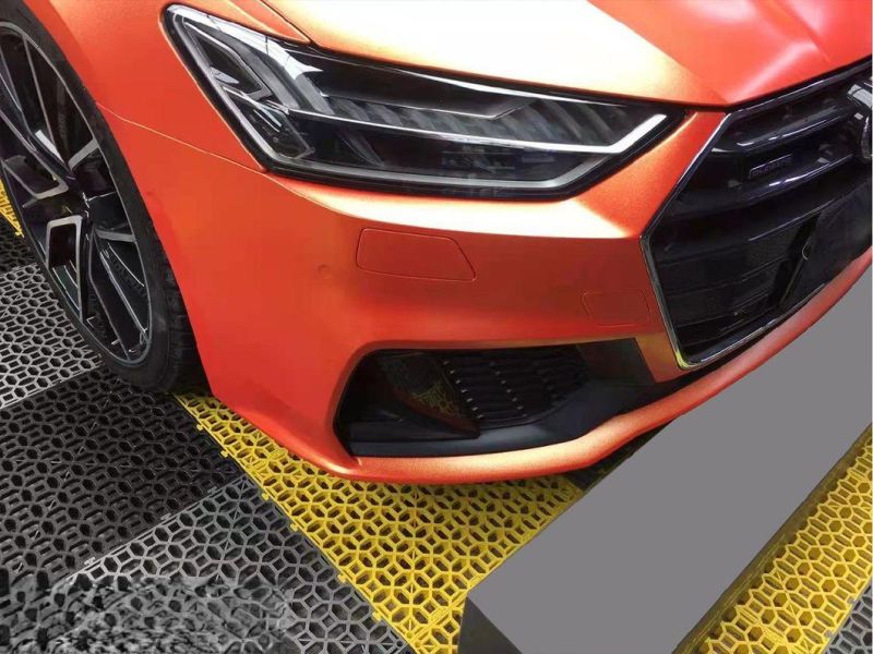 Matte Diamond Chameleon Gold Red Wrap Sticker Vinyl Film