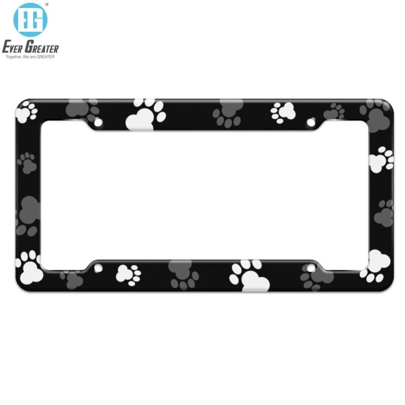 Us White Aluminum License Plate Frame