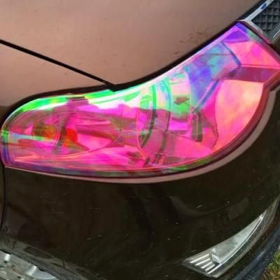 30cm*9m Car Headlight Decal PVC Material Chameleon Pink Color Car Tint Film