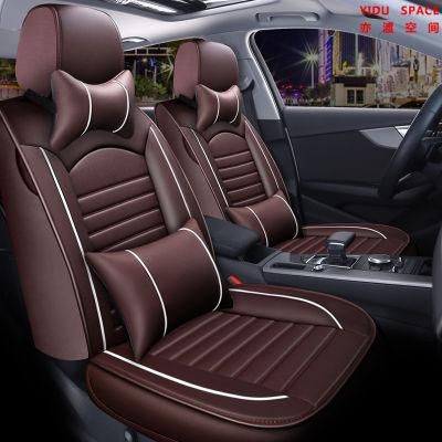 Car Accessories Car Decoration 360 Full Covered Car Seat Cushion Universal Luxury Coffee Color PU Leather Auto Car Seat Cover