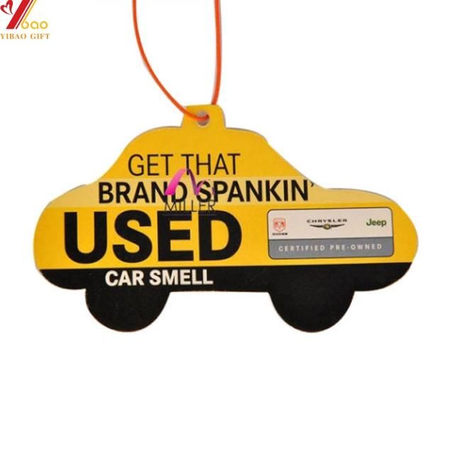 Low Price Rectangular Black Custom Logo Paper Air Freshener for Car
