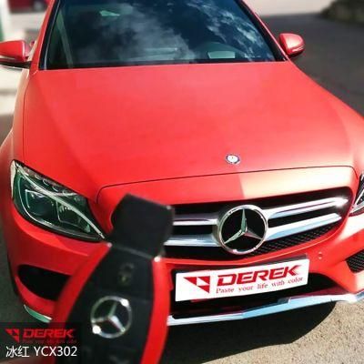 Matte Chrome Red Car Color Changing Wrapping Films Vinyl Roll Car Body Wrap Vinyl