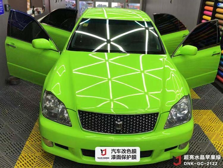 Waterproof Car Styling Car Super Glossy Crystal Yellow Custom Car Wrap Vinyl Decoration Film