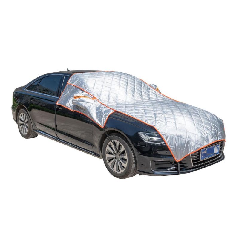 Ultrasonic Composite Technology Aluminium PEVA&Ppcotton Keep Warm Front Windshield Sun Shade SUV Snow Protection Car Cover