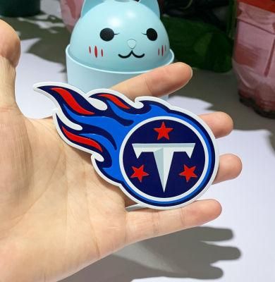 Custom NFL Tennessee Titans Metal Car Stickers, 3D Metal Car Stickers, UV Printed Car Stickers, Decorative Stickers