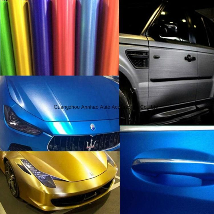 Brushed Matte Chrome Car Wrap Vinyl Foil with Air Ducts