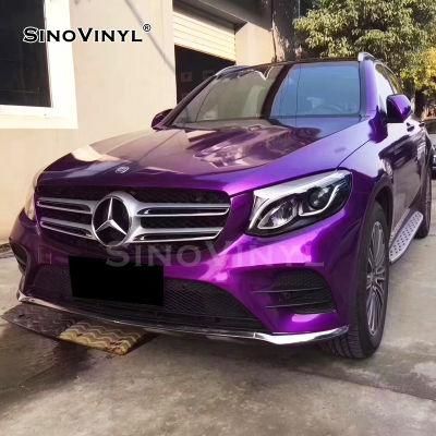 SINOVINYL 1.52x18M/5X59FT Air Bubble Low Tack Glue Wholesale Low Price Super Gloss Candy Auto Sticker car Wrap Vinyl Film