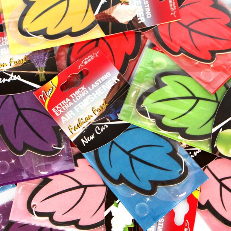 Wholesale Air Freshener Custom Logo Car Air Freshener Scent Perfume Leaf Shape Hanging Paper Air Freshener for Car