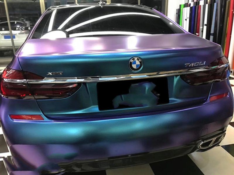 Matte Chameleon Purple Blue Vinyl Car Sticker Vehicle Film