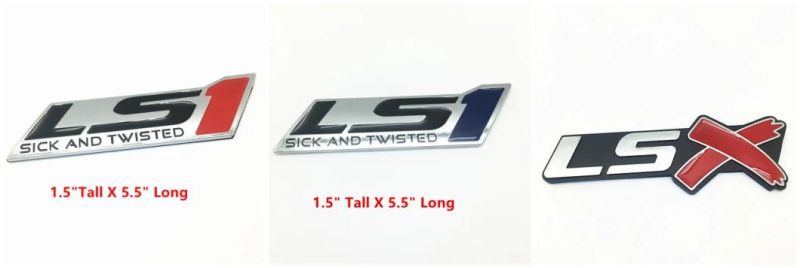 Lsx Ls Flags for Chevrolet Silverado Chevy Camaro Emblem Fender Badge Decal Sticker Logo Car Accessories Car Parts Gmc Sierra Decoration ABS Plastic