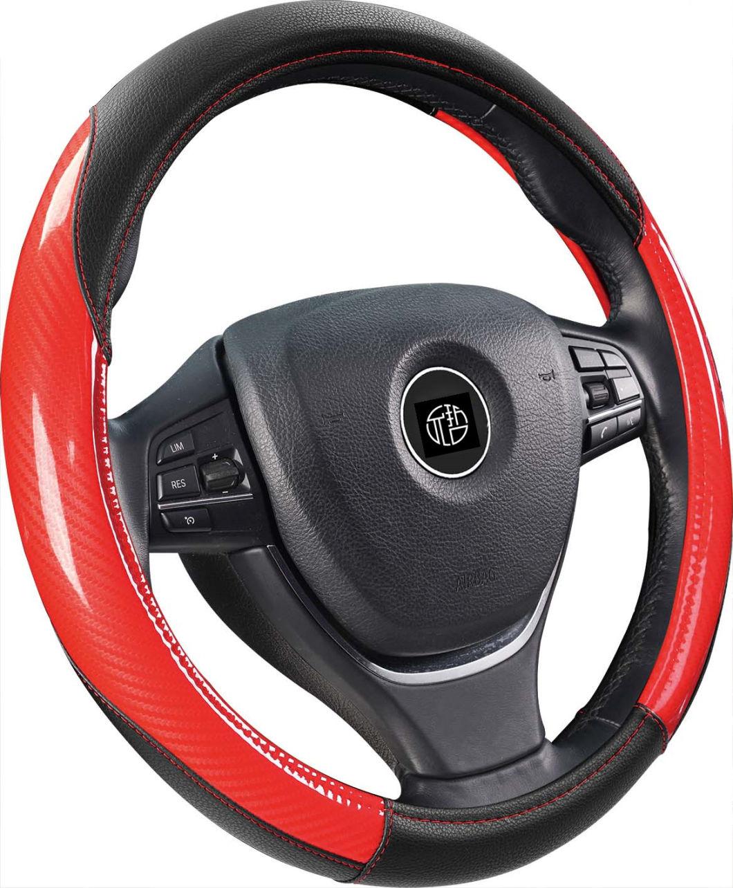 Wholesale Splicing Design Carbon Firber PU Car Steering Wheel Warp