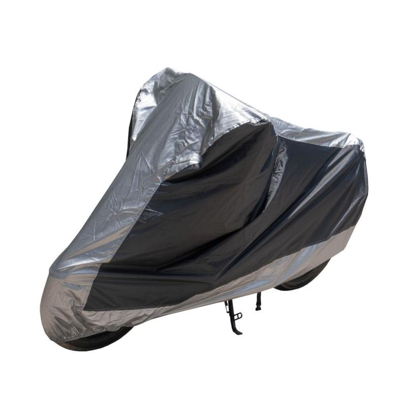 Water Repellent UV Protection Silvcer Coating Inner Black 210d Oxford Fabric PVC Motorbike Scooter Covers Universal Motorcycle Cover